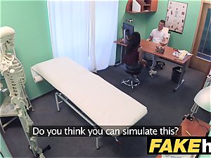 fake hospital shy black-haired has explosive climaxes