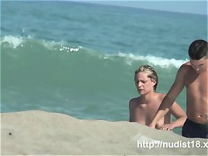 nude beach hidden cam shoots a scorching stunner with a hidden webcam